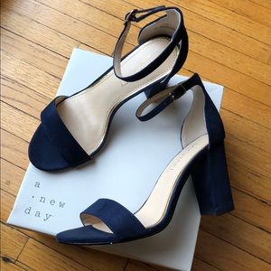 Michael Shannon-Navy blue strap heels